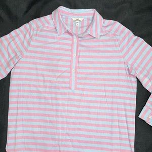 Vineyard‎ Vines Henley top pink & blue size 10
